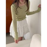 ボートネックパステルリブＴシャツ 韓国ファッション | mood in seoul | 詳細画像4 