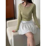 ボートネックパステルリブＴシャツ 韓国ファッション | mood in seoul | 詳細画像5 