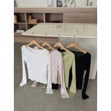 ボートネックパステルリブＴシャツ 韓国ファッション | mood in seoul | 詳細画像16 