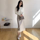 レースセミロングスカート 韓国ファッション | mood in seoul | 詳細画像3 