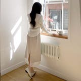 レースセミロングスカート 韓国ファッション | mood in seoul | 詳細画像4 