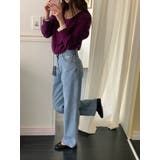 ストライプデニムパンツ 韓国ファッション | mood in seoul | 詳細画像4 