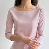 ボートネック7分袖Ｔシャツ 韓国ファッション | mood in seoul | 詳細画像4 