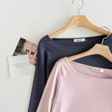 ボートネック7分袖Ｔシャツ 韓国ファッション | mood in seoul | 詳細画像3 