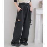 BLK1 | 【新色追加】キラキラスウェットPT | RETRO GIRL