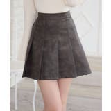 P/BRN | ヴィンテージFレザーミニSK | RETRO GIRL