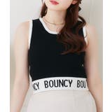 BLK1 | ロゴ配色NTタンク 【Emsexcite】ニットタンクトップ スポーツ | RETRO GIRL