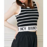 B/BLK | ロゴ配色NTタンク 【Emsexcite】ニットタンクトップ スポーツ | RETRO GIRL