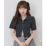 BLK1 | WZIPリブNT | RETRO GIRL