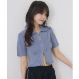 BLU0 | WZIPリブNT | RETRO GIRL