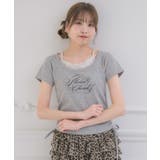 ロゴプリントキャミレイヤードTEE | RETRO GIRL | 詳細画像15 