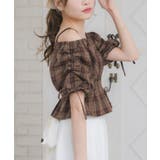 C/BRN | 袖ドロストシャーリングBL | RETRO GIRL