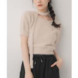 PNK0 | タイ付き半袖シャギーNTPO | RETRO GIRL