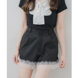 【セットアップ対応】ひげレース付きショートパンツ | RETRO GIRL | 詳細画像1 