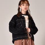 ブラック | ◆Emsexcite◆ 配色ステッチGジャン | RETRO GIRL