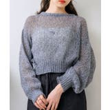 BLK1 | モヘアメッシュNTPO 【Emsexcite】ニットプルオーバー シアートップス | RETRO GIRL