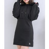 BLK1 | フーディーチュニックOP 【Emsexcite】パーカーワンピース スウェットワ… | RETRO GIRL