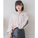 WHT4 | ライン入りショートフーディー | RETRO GIRL