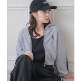 GRY0 | ライン入りショートフーディー | RETRO GIRL