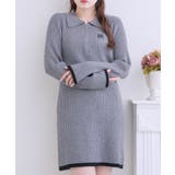 GRY1 | 襟ZIPチュニックNT 【Emsexcite】リブニット/ニットワンピース | RETRO GIRL