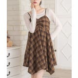 C/BRN | 裾イレヘムミニキャミOP | RETRO GIRL