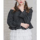 BLK1 | 裾バルーンブラウス | RETRO GIRL