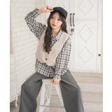 レースアップスエードベスト | RETRO GIRL | 詳細画像3 