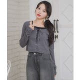 レースアップレイヤード風ロンTEE | RETRO GIRL | 詳細画像6