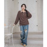 シャツレイヤード風トレーナー | RETRO GIRL | 詳細画像12 