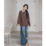 シャツレイヤード風トレーナー | RETRO GIRL | 詳細画像13 