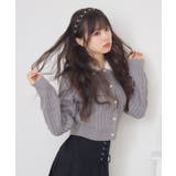 シャギー襟ケーブルカーディガン | RETRO GIRL | 詳細画像17