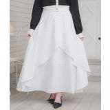 P/WHT | バックリボンフレアSK | RETRO GIRL