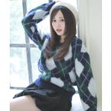 アーガイル起毛ニット | RETRO GIRL | 詳細画像1