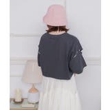 肩あきロゴ刺繍Tee | RETRO GIRL | 詳細画像15 