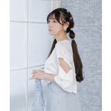 肩あきロゴ刺繍Tee | RETRO GIRL | 詳細画像7 