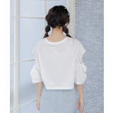 肩あきロゴ刺繍Tee | RETRO GIRL | 詳細画像8 