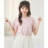 PNK0 | うねうねロゴ刺繍TEE | RETRO GIRL