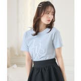 BLU0 | うねうねロゴ刺繍TEE | RETRO GIRL