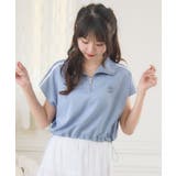 BLU0 | ノースリハーフZIPCT | RETRO GIRL