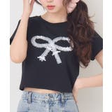 BLK1 | チュールリボンTEE | RETRO GIRL