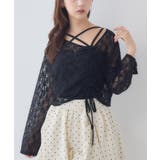 BLK1 | ワンショルレースドロストカットソー | RETRO GIRL