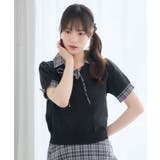 【セットアップ対応】チェックドッキング襟ニット | RETRO GIRL | 詳細画像13 