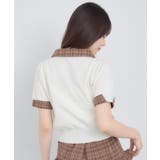 【セットアップ対応】チェックドッキング襟ニット | RETRO GIRL | 詳細画像8 