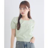 ロゴ刺繍パフ袖ニット | RETRO GIRL | 詳細画像18