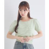 ロゴ刺繍パフ袖ニット | RETRO GIRL | 詳細画像20