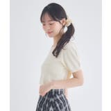 ロゴ刺繍パフ袖ニット | RETRO GIRL | 詳細画像5
