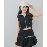 【セットアップ対応】BIGリボン付ZIPベスト | RETRO GIRL | 詳細画像12 