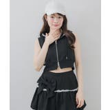 【セットアップ対応】BIGリボン付ZIPベスト | RETRO GIRL | 詳細画像13 