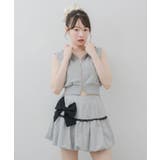 【セットアップ対応】BIGリボン付ZIPベスト | RETRO GIRL | 詳細画像7 