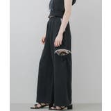 BLK1 | 【セットアップ対応】レース付スリットスウェットパンツ | RETRO GIRL